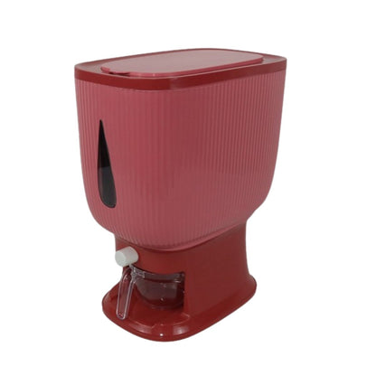 Rice Box Dispenser Beras Otomatis 3D FREE Cup 12L 10Kg / Wadah Penyimpanan Kacang Sereal Makanan Anti Kutu Hama Tidak Lembab Tahan Jamur / Storage Container Dengan Pengering Food Grade Peralatan Dapur Praktis Dapat Cangkir Gleas UkurSerbaguna