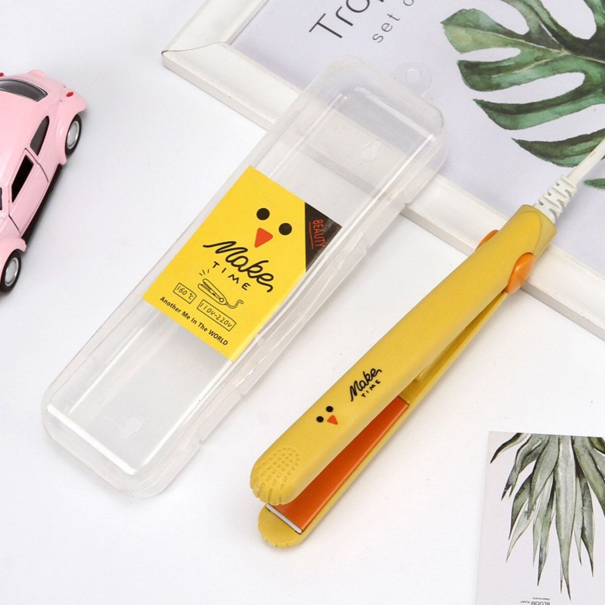 Catokan Rambut Mini Make Time Karakter 2IN1 Lurus Curly Keriting Alat Catok Kemier For Travelling
