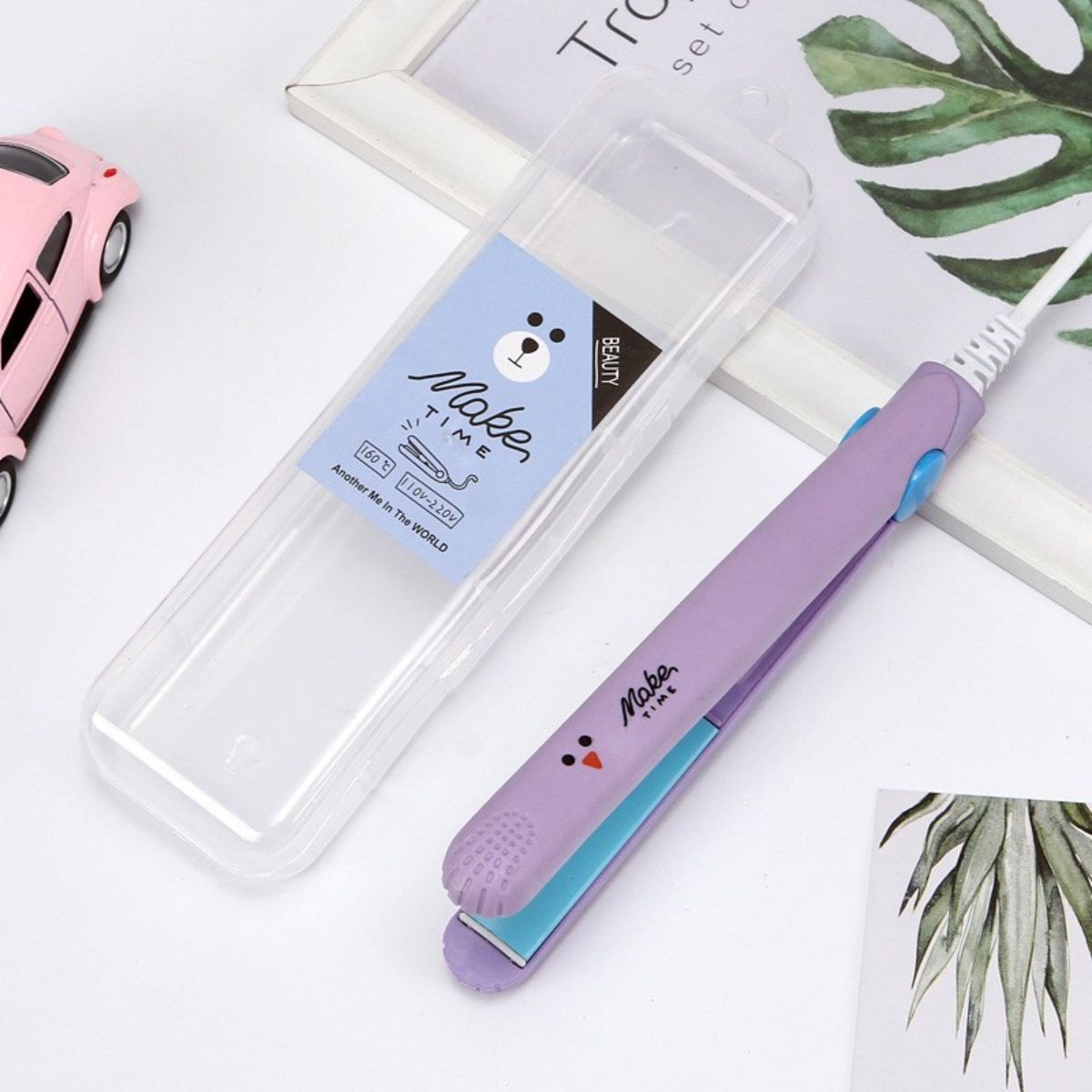 Catokan Rambut Mini Make Time Karakter 2IN1 Lurus Curly Keriting Alat Catok Kemier For Travelling