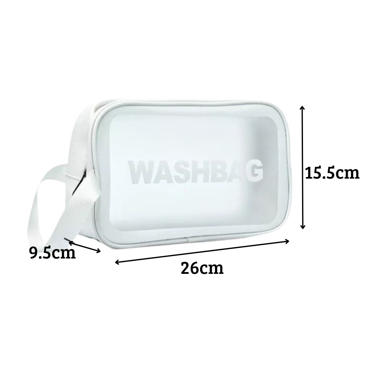 TAS WASHBAG WATERPROOF / Travel Bag Organizer Anti Air Tempat Kosmetik Alat Mandi Perlengkapan Make-up Peralatan Gadget Aksesoris Transparent Bening