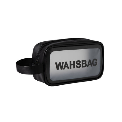 TAS WASHBAG WATERPROOF / Travel Bag Organizer Anti Air Tempat Kosmetik Alat Mandi Perlengkapan Make-up Peralatan Gadget Aksesoris Transparent Bening