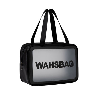 TAS WASHBAG WATERPROOF / Travel Bag Organizer Anti Air Tempat Kosmetik Alat Mandi Perlengkapan Make-up Peralatan Gadget Aksesoris Transparent Bening