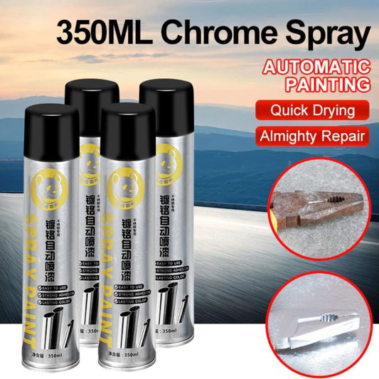 Cat Semprot Chrome 350ml/Spray Paint Krum Stainless Automotive Metallic/Pelindung Logam Anti Karat