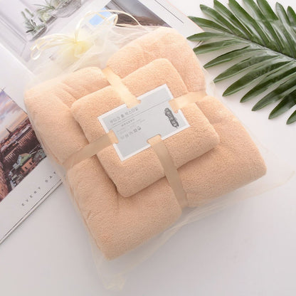 Set Handuk Mandi 2in1 Bahan Halus / Quick Drying Bath Towel Kain Bulu Karang Lembut Tebal Serap Air Cepat Kering / Handuk Badan Wajah Anak Dewasa Warna Pastel Untuk Hadiah Kado Pernikahan Souvenir Pindah Rumah Tukar Kado Serbaguna Berkualitas