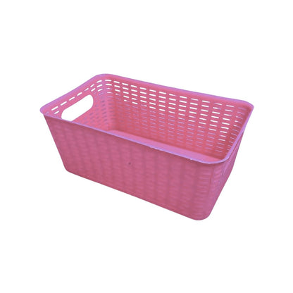 Keranjang Anyaman Kotak Plastik Serbaguna / Tempat Penyimpanan Aksesoris Peralatan Bumbu Dapur Kantor Sekolah Lemari Anak Rumah Storage Box Organizer Plastic Wadah Perapih Meja Alat Tulis Make Up Kamar Mandi Tidur Cemilan Accessories Aesthetic Multifungsi