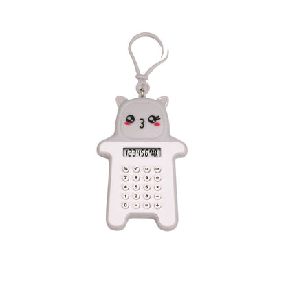 Calculator Mini Portable Motif Bear / Kalkulator 8 Digit Alat Hitung Pejumlahan Pengurangan Perkalian Pembagian Bentuk Gambar Beruang Lucu Tombol Karet Perlengkapan ATK Anak TK SD SMP Sekolah Kantor Kado Hadiah Ulang Tahun Souvenir Tambah Kurang Kali Bagi
