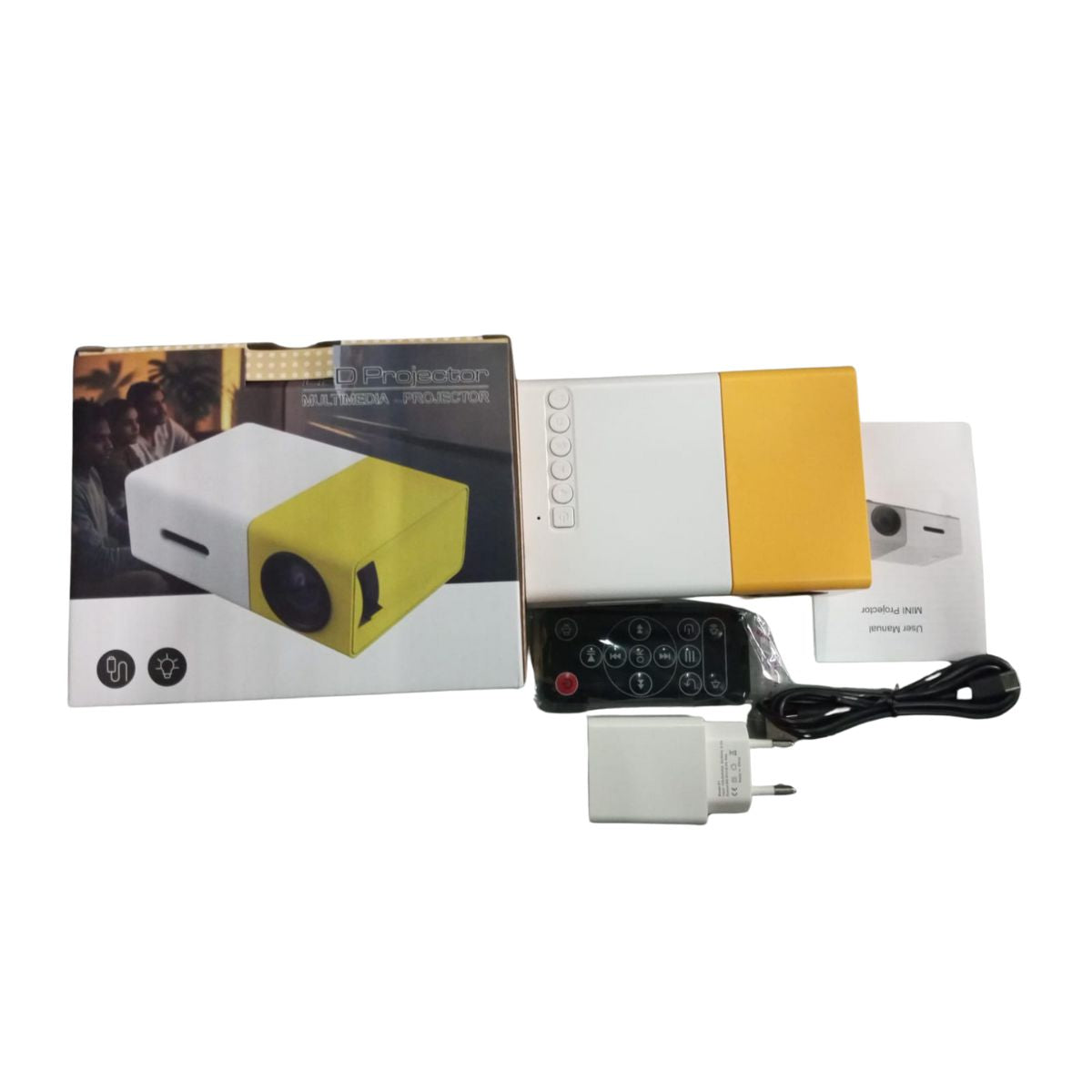 Super Mini Proyektor YG-300 Pembesar Layar LED Portable Projector Home YG300 TV Bioskop Rumah Remote