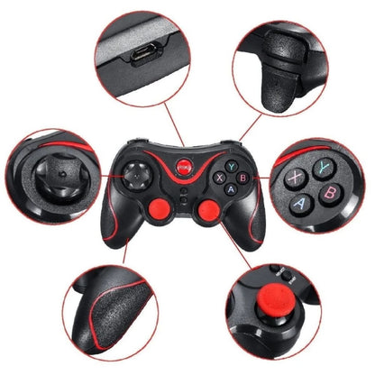 Gamepad X3 Bluetooth Wireless Controller Hp MOBA PUBG / Game Pad Joystick Handle Support Smartphone Tablet SmartTV PC ShootingPlus V3 Mobile Legend Rechargeable Isi Ulang Power Joy Stik Joystik