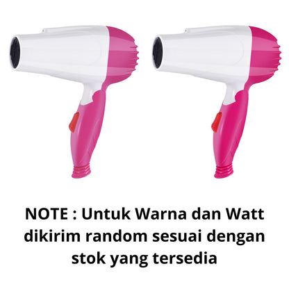 Hair Dryer Mini Lipat Alat Pengering Rambut NOVA N-658 Hairdryer Low Watt Murah Bagus Rekomen Salon
