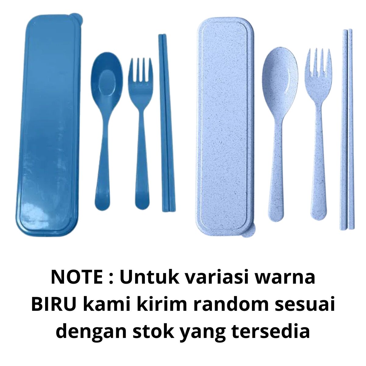 Alat Makan Sendok Sumpit Garpu Alat Makan Box Korea Travelling Set 3IN1 Bahan Plastik