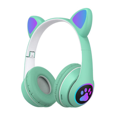 Headphone BT MZ 023 LED Telinga Kucing