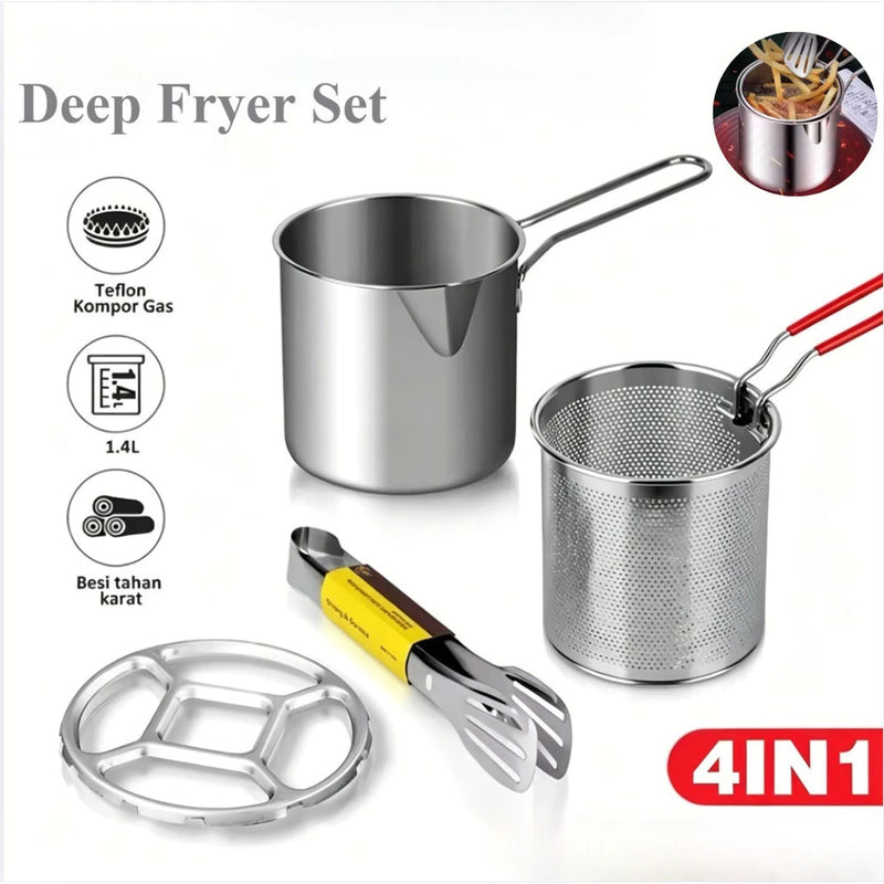 Deep Fryer 4in1 Penggorengan Anti Lengket