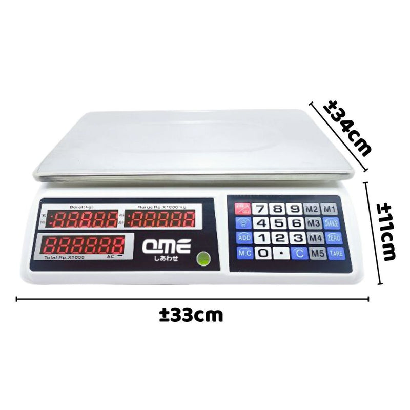 Timbangan Digital 40kg Double Display