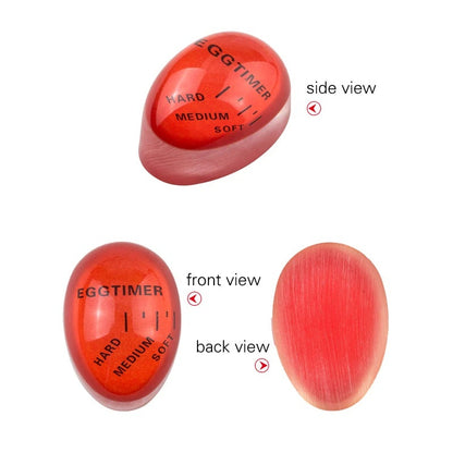 Egg Timer - Alat Pengukur Kematangan Telur Rebus / Eggtimer Peralatan Pembantu Pengatur Memasak Merebus Telor Dapat Berubah Warna Patokan Egg Boil Well Done Medium Raw Soft Hard Boiled Merah Mentah Setengah Matang Ramen Jepang Egg Perfect