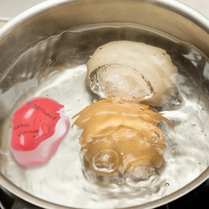Egg Timer - Alat Pengukur Kematangan Telur Rebus / Eggtimer Peralatan Pembantu Pengatur Memasak Merebus Telor Dapat Berubah Warna Patokan Egg Boil Well Done Medium Raw Soft Hard Boiled Merah Mentah Setengah Matang Ramen Jepang Egg Perfect