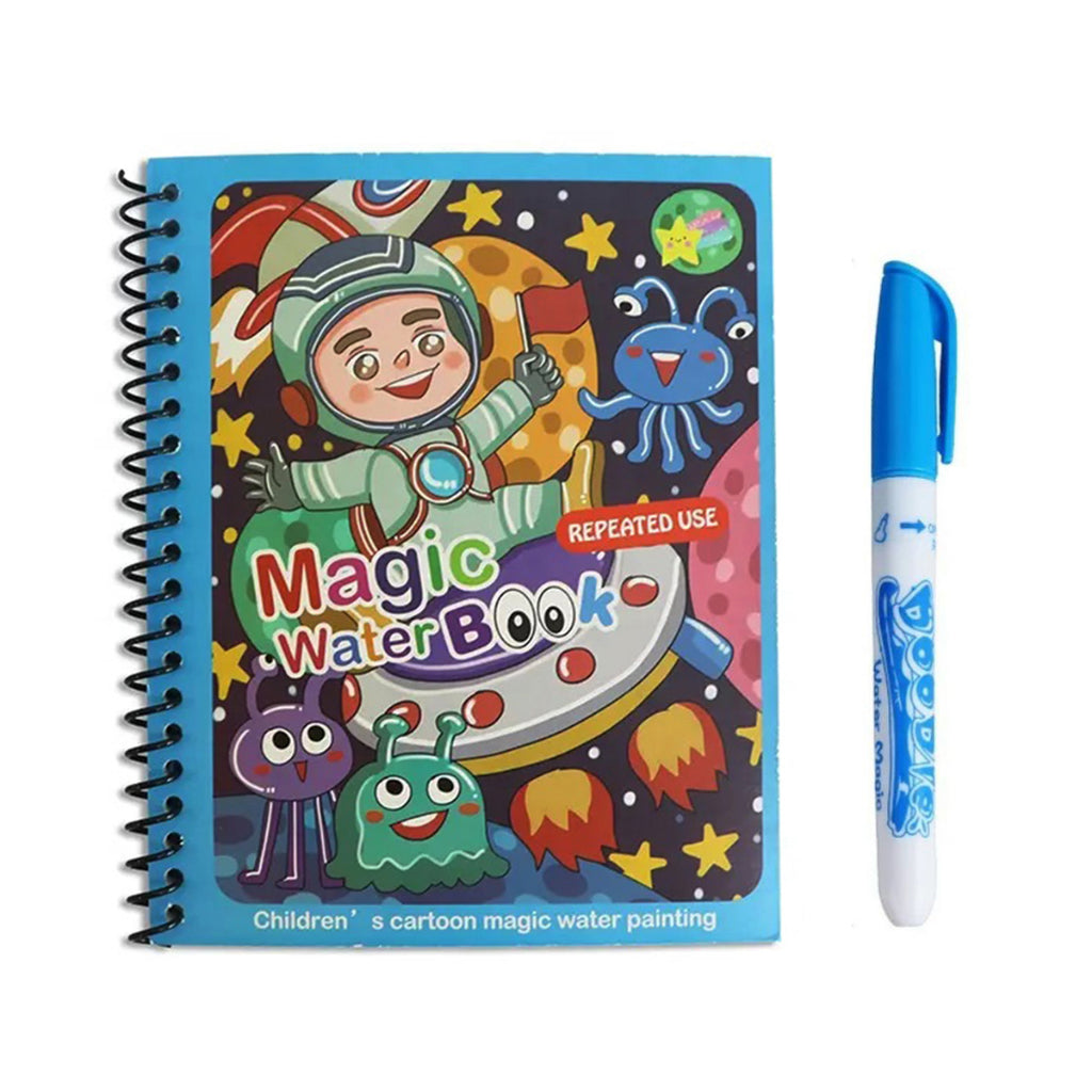 Magic Water Book FREE Spidol Air - Buku Ajaib Belajar Mewarnai Edukasi Anak / Practice Drawing Repeated Use Latihan Motorik Menggambar Kreativitas Hadiah Kado Ulang Tahun Prasekolah Paud TK SD Bisa Dipakai Berkali-kali
