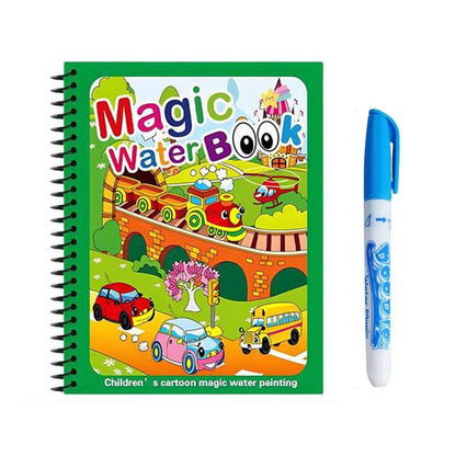 Magic Water Book FREE Spidol Air - Buku Ajaib Belajar Mewarnai Edukasi Anak / Practice Drawing Repeated Use Latihan Motorik Menggambar Kreativitas Hadiah Kado Ulang Tahun Prasekolah Paud TK SD Bisa Dipakai Berkali-kali