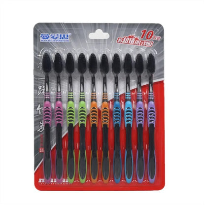 Sikat Gigi Dewasa (1Set Isi 10pcs) Toothbrush Double Care Sensitive Sikat Gigi Traveling Bulu Halus dan Lembut Tooth Brush Hotel TERMURAH BERKUALITAS