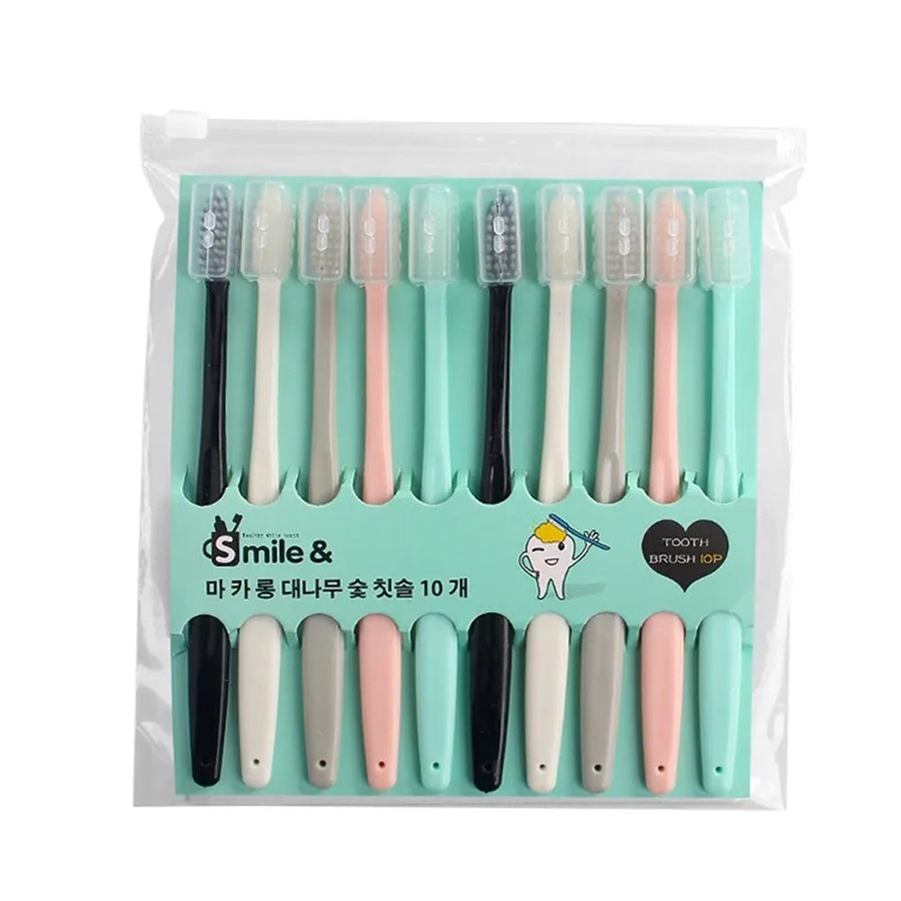 Sikat Gigi Dewasa (1Set Isi 10pcs) Toothbrush Double Care Sensitive Sikat Gigi Traveling Bulu Halus dan Lembut Tooth Brush Hotel TERMURAH BERKUALITAS