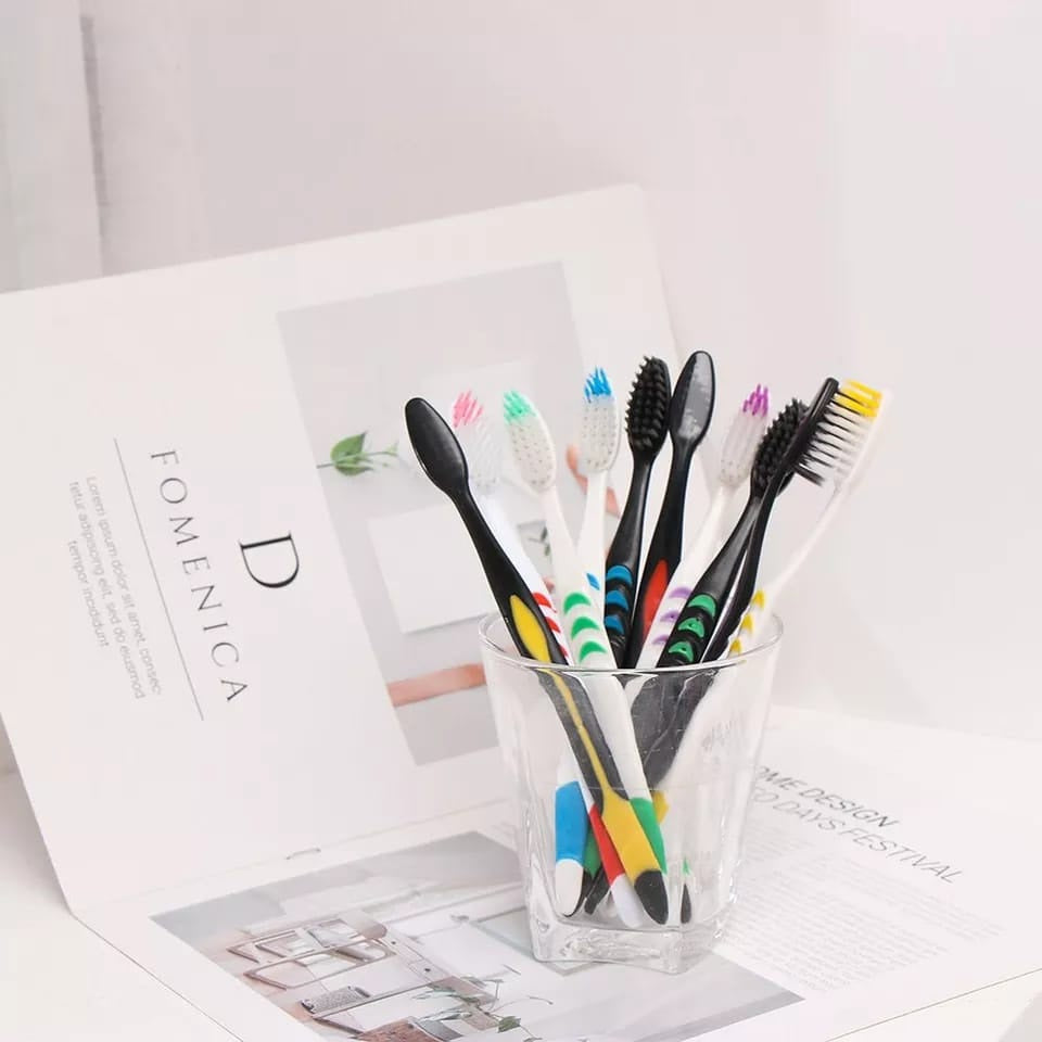 Sikat Gigi Dewasa (1Set Isi 10pcs) Toothbrush Double Care Sensitive Sikat Gigi Traveling Bulu Halus dan Lembut Tooth Brush Hotel TERMURAH BERKUALITAS