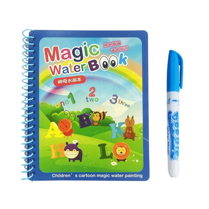 Magic Water Book FREE Spidol Air - Buku Ajaib Belajar Mewarnai Edukasi Anak / Practice Drawing Repeated Use Latihan Motorik Menggambar Kreativitas Hadiah Kado Ulang Tahun Prasekolah Paud TK SD Bisa Dipakai Berkali-kali