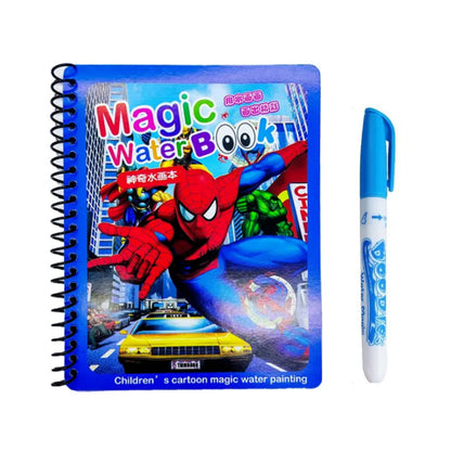 Magic Water Book FREE Spidol Air - Buku Ajaib Belajar Mewarnai Edukasi Anak / Practice Drawing Repeated Use Latihan Motorik Menggambar Kreativitas Hadiah Kado Ulang Tahun Prasekolah Paud TK SD Bisa Dipakai Berkali-kali