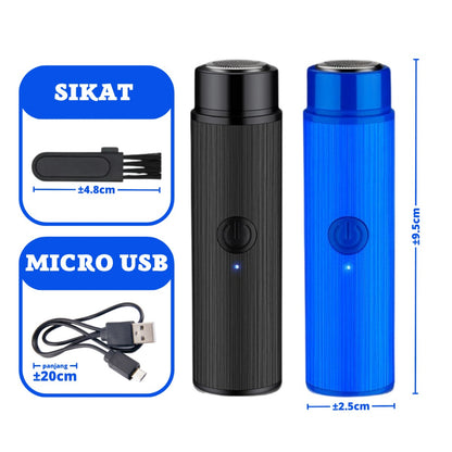 Alat Cukur Elektrik Mini Portable Rechargeable / Shaver USB Pencukur Kumis Alis Jenggot Cambang Bulu Kaki Ketiak / Cukuran Penghilang Bulu Halus Wajah Serbaguna Pisau Anti Karat Hypoallergenic Pria Wanita