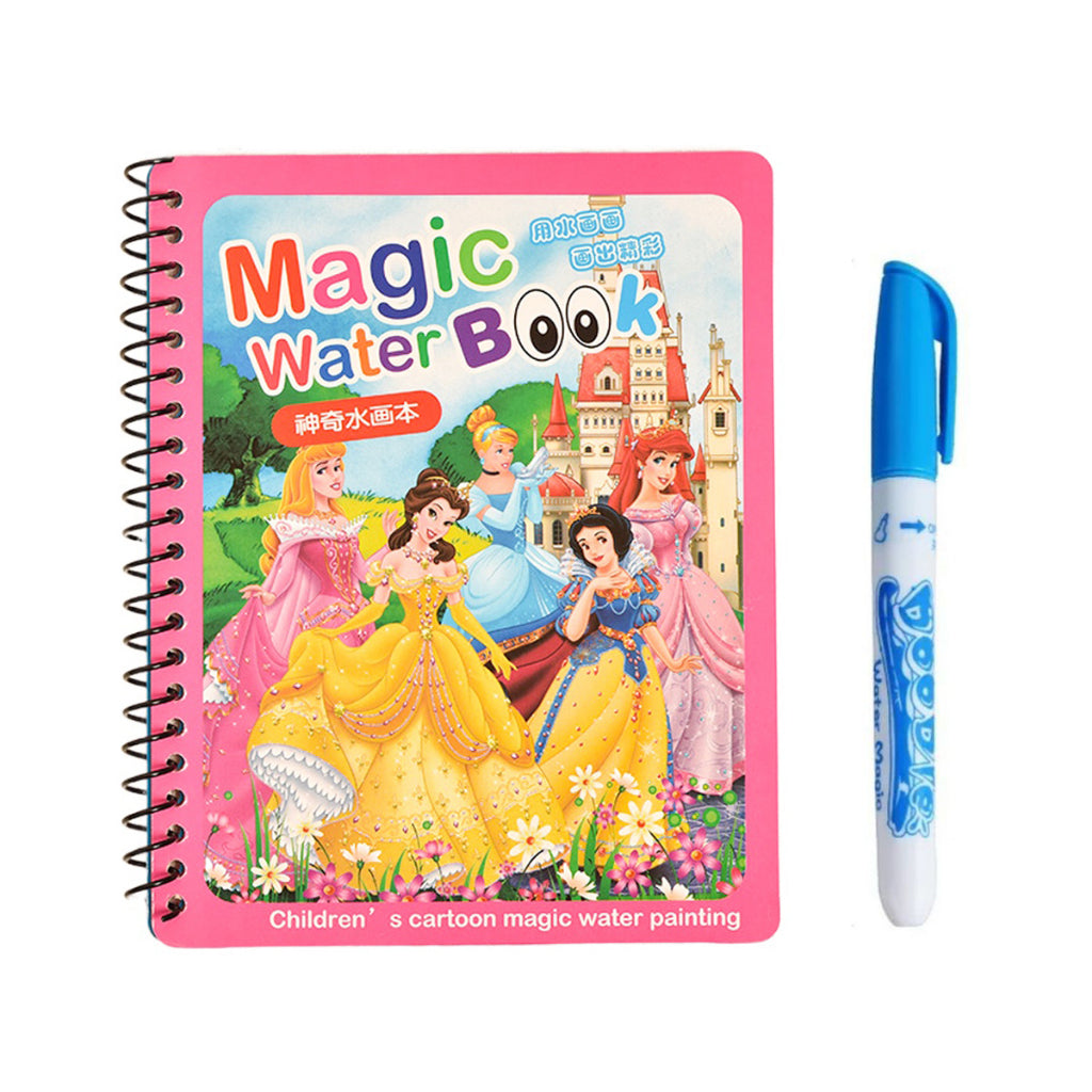 Magic Water Book FREE Spidol Air - Buku Ajaib Belajar Mewarnai Edukasi Anak / Practice Drawing Repeated Use Latihan Motorik Menggambar Kreativitas Hadiah Kado Ulang Tahun Prasekolah Paud TK SD Bisa Dipakai Berkali-kali