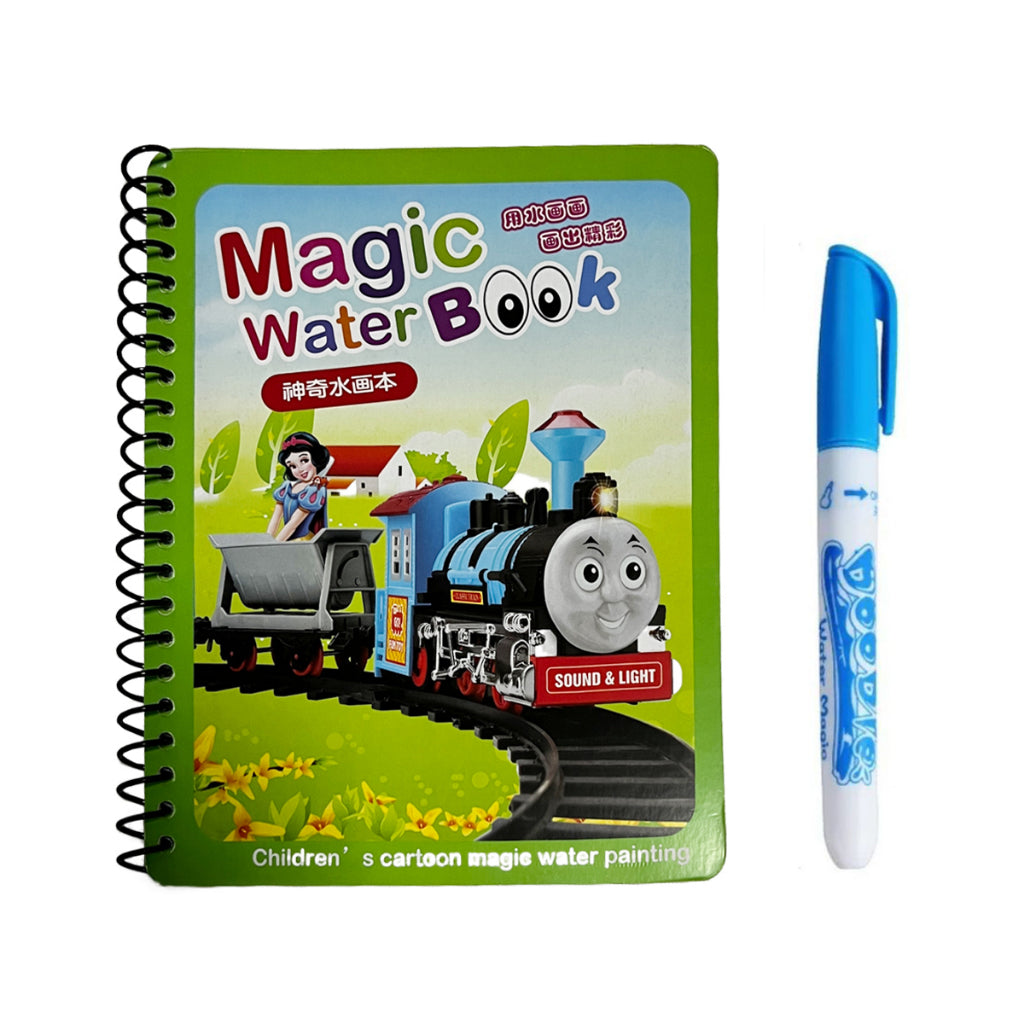 Magic Water Book FREE Spidol Air - Buku Ajaib Belajar Mewarnai Edukasi Anak / Practice Drawing Repeated Use Latihan Motorik Menggambar Kreativitas Hadiah Kado Ulang Tahun Prasekolah Paud TK SD Bisa Dipakai Berkali-kali