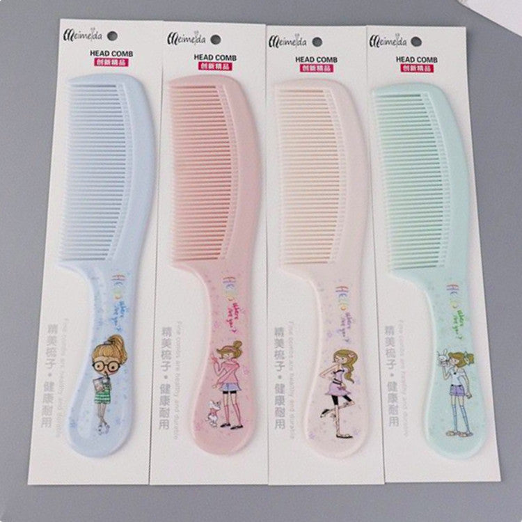 Sisir Rambut Fancy Karakter / Alat Penata Rambut Rapi Anti Kusut Character / Fancy Plush Travel Hair Comb / Sikat Rambut Lurus Keriting Basah Kering Gagang Anak Dewasa Anti Rontok Multiwarna Motif Lucu