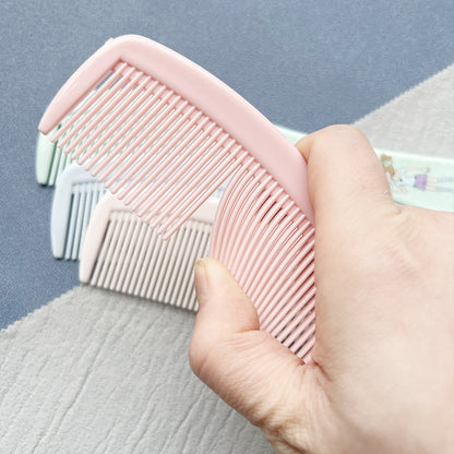 Sisir Rambut Fancy Karakter / Alat Penata Rambut Rapi Anti Kusut Character / Fancy Plush Travel Hair Comb / Sikat Rambut Lurus Keriting Basah Kering Gagang Anak Dewasa Anti Rontok Multiwarna Motif Lucu