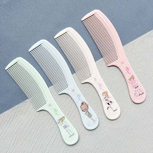 Sisir Rambut Fancy Karakter / Alat Penata Rambut Rapi Anti Kusut Character / Fancy Plush Travel Hair Comb / Sikat Rambut Lurus Keriting Basah Kering Gagang Anak Dewasa Anti Rontok Multiwarna Motif Lucu