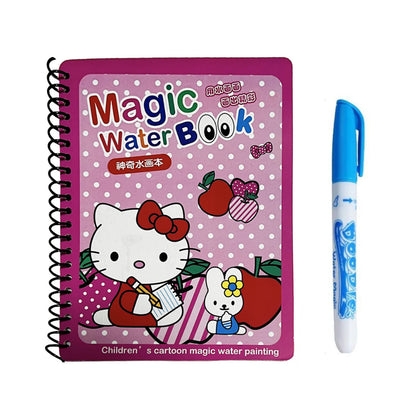 Magic Water Book FREE Spidol Air - Buku Ajaib Belajar Mewarnai Edukasi Anak / Practice Drawing Repeated Use Latihan Motorik Menggambar Kreativitas Hadiah Kado Ulang Tahun Prasekolah Paud TK SD Bisa Dipakai Berkali-kali