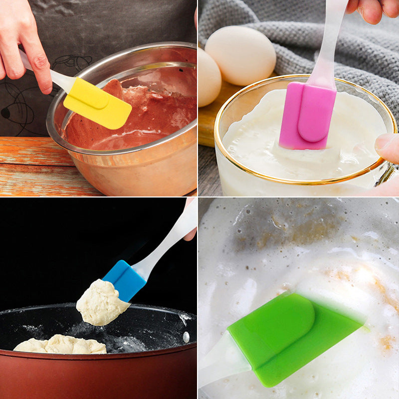 Spatula Silicone Alat Aduk Adonan Kue Anti Lengket Food Grade Elastis Tahan Panas Oles Cake Silikon
