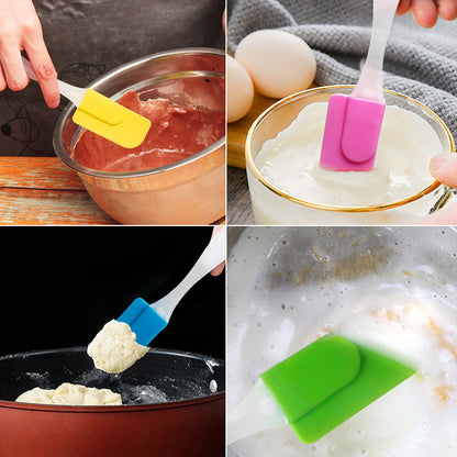 Spatula Silicone Alat Aduk Adonan Kue Anti Lengket Food Grade Elastis Tahan Panas Oles Cake Silikon