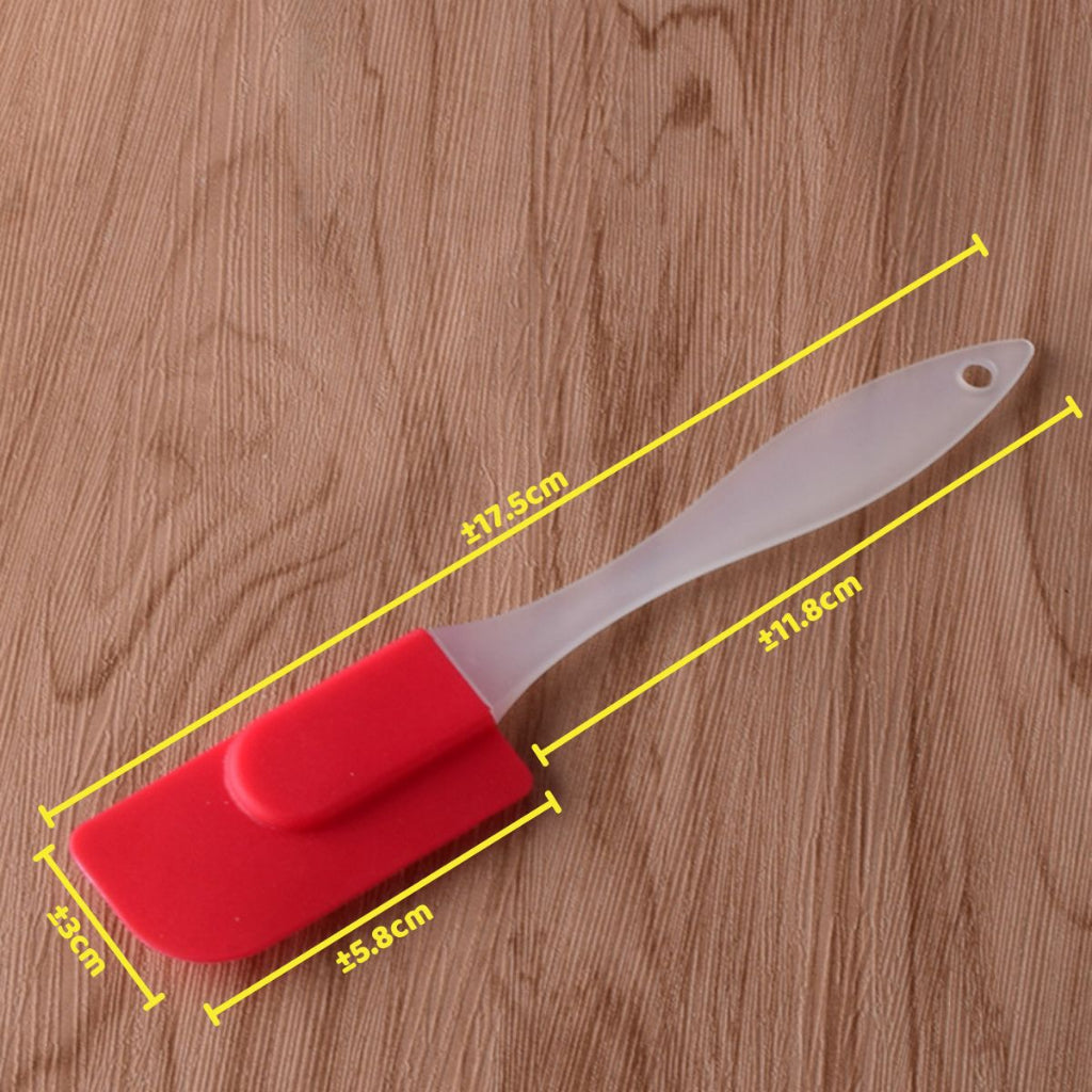 Spatula Silicone Alat Aduk Adonan Kue Anti Lengket Food Grade Elastis Tahan Panas Oles Cake Silikon