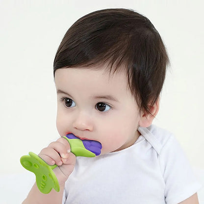 Teether Bayi Gigitan Bentuk Buah Bahan Silikon BPA FREE / Baby 3 Bulan Keatas 3m+ Fruit Mainan Pengunyah Penguatan Pertumbuhan Gigi Pijat Gusi Silicone Anak Balita Batita Melatih Genggam Persiapan Mpasi