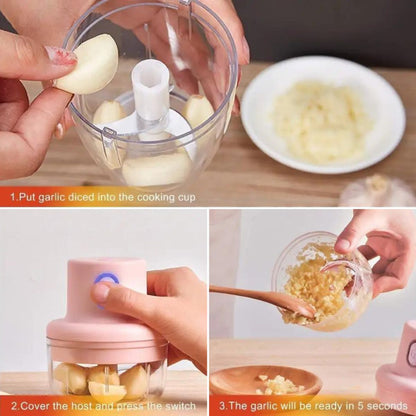 Blender Chopper Mini Usb 100ml FOOD GRADE / Alat Giling Bawang Putih Merah Cabe Tomat Kunyit Kemiri Bumbu Dapur Portable Food Processor Perangkat Dapur Mudah Dibersihkan Easy to Clean Mofan Acc Accessories Mofana Mofanaccessories Aksesoris Accesories