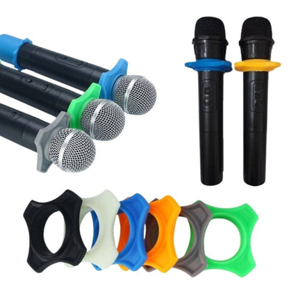 Ring Karet Pengaman Mic / Holder Microphone Wireless / Cover Cincin Tatakan Pelindung Pengaman Mikrofon Karoke Karaoke Genggam Bahan Silicone Lembut Anti Slip Silikon Live Music Perlengkapan Alat Penyangga Mofan Acc Mofanaccessories Aksesoris Accesories