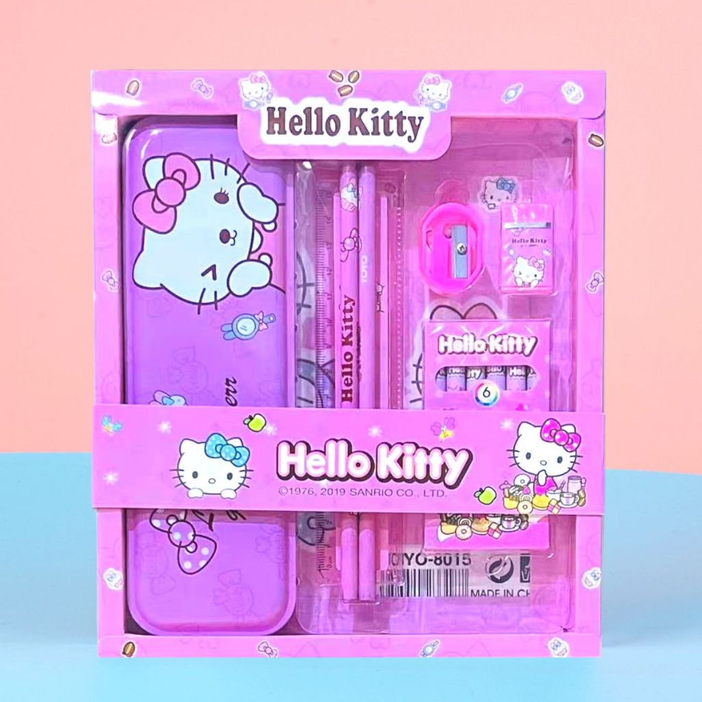 Set Alat Tulis 6pcs + Kotak Pensil Karakter Lucu / Paket Pencil Case Crayon Penggaris Rautan Penghapus Gambar Kartun / Mini Stationery Character 7 Pcs ATK Peralatan Menulis Anak Sekolah Hadiah Kado Ulang Tahun Souvenir Goody Bag TK SD Playgroup Pony Cars