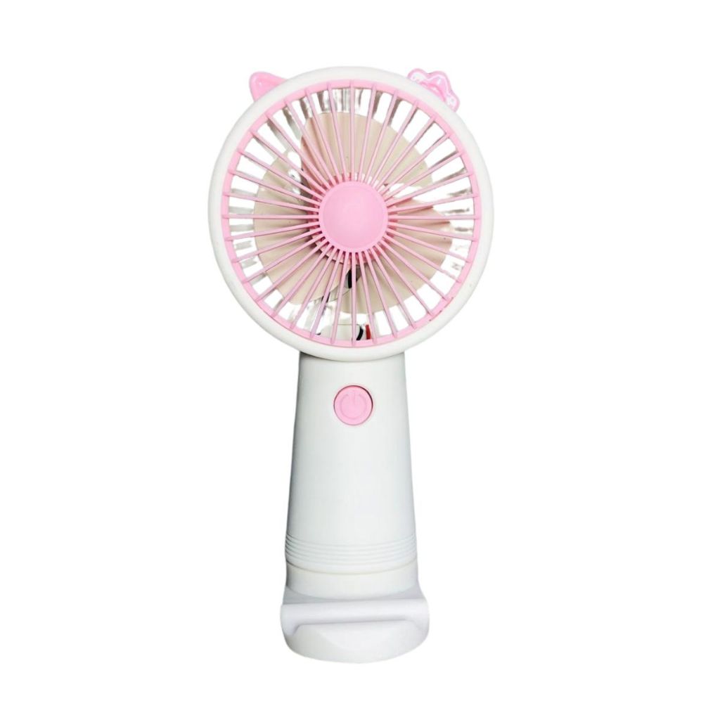 Kipas Angin Genggam Tangan Motif Lucu + Holder Penyangga HP / Handy Mini Fan Portable / Kipas Pendingin Rechargeable Elektrik Travel Size Travelling Konser Piknik Camping Jalan Luar Ruangan Taman Make Up Skin Care Emergency Anak Outdoor Bus Multifungsi
