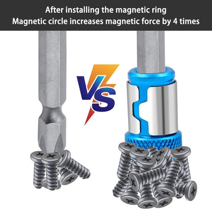 Ring Magnet Obeng Cincin Magnetik Ekstensi Bit Obeng Heksagonal 6,35mm 1/4 inci Elektrik Pasang Lepas Sekrup Baut Mur Paku Konversi Pasang Peralatan Logam Hexagonal 6.35 mm 1/4inch