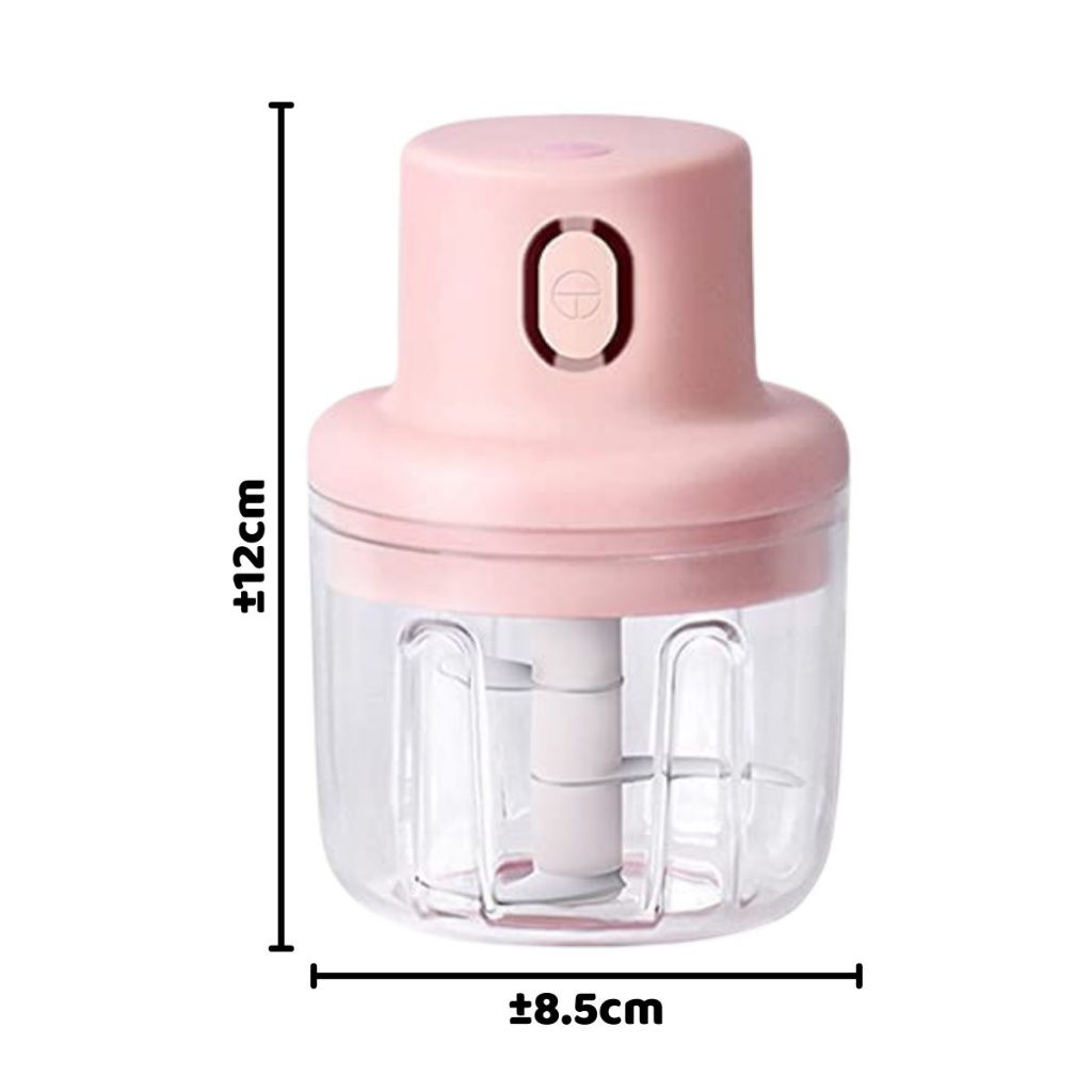 Blender Chopper Mini Usb 100ml FOOD GRADE / Alat Giling Bawang Putih Merah Cabe Tomat Kunyit Kemiri Bumbu Dapur Portable Food Processor Perangkat Dapur Mudah Dibersihkan Easy to Clean Mofan Acc Accessories Mofana Mofanaccessories Aksesoris Accesories