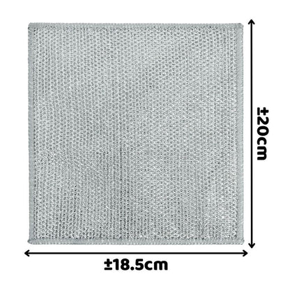 Kain Lap Dapur Bahan Kawat Bentuk Petak Sikat Cuci Piring Pembersih Noda Membandel Kerak Kompor Cooker Hood Meja Panci Gelas Kuali Wajan Wastafel Sink Peralatan / Cleaning Cloth Metal Wire / Serbet Serabut Halus Lembut Penghilang Kotoran Multifungsi