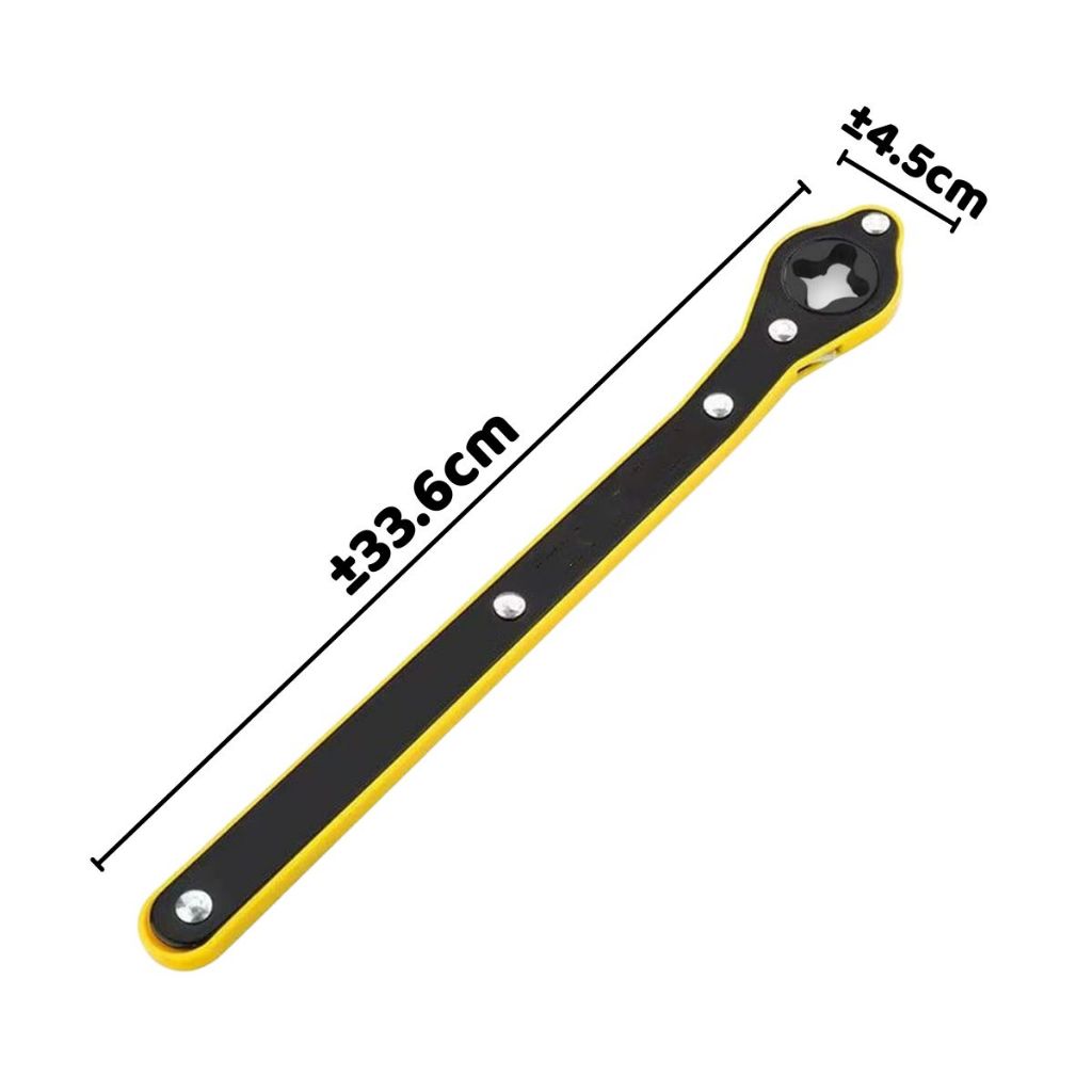 Kunci Pas Pemutar Dongkrak Mobil / Universal Rechet Wrench / Alat Perkakas Perbaikan Kendaraan Ganti Ban Bocor Pecah Gagang Putar Mur Baut Manual Penghemat Tenaga Bahan Besi Baja Anti Karat Berkualitas Peralatan Perlengkapan Bengkel Motor Sepeda Off Road