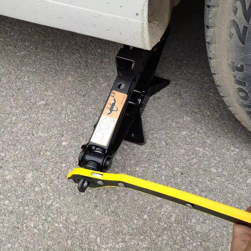 Kunci Pas Pemutar Dongkrak Mobil / Universal Rechet Wrench / Alat Perkakas Perbaikan Kendaraan Ganti Ban Bocor Pecah Gagang Putar Mur Baut Manual Penghemat Tenaga Bahan Besi Baja Anti Karat Berkualitas Peralatan Perlengkapan Bengkel Motor Sepeda Off Road
