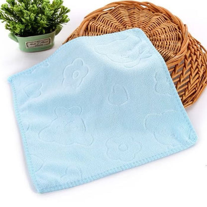 Handuk Muka Motif Bear 30x30 / Sapu Tangan Mini Micorfiber Bulu Halus Lembut Cepat Kering Gambar Beruang Lucu Multifungsi