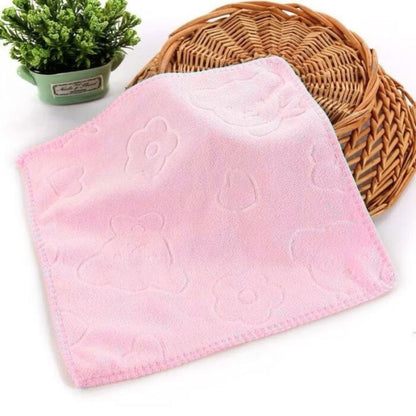 Handuk Muka Motif Bear 30x30 / Sapu Tangan Mini Micorfiber Bulu Halus Lembut Cepat Kering Gambar Beruang Lucu Multifungsi