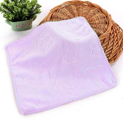 Handuk Muka Motif Bear 30x30 / Sapu Tangan Mini Micorfiber Bulu Halus Lembut Cepat Kering Gambar Beruang Lucu Multifungsi