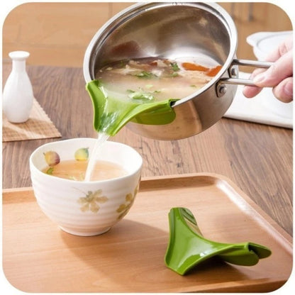 Corong Panci Silicone Alat Tuang Kuah Panas Anti Tumpah Elastis Multifungsi / Corong Minyak Silikon Lipat Praktis Food Grade Multifungsi